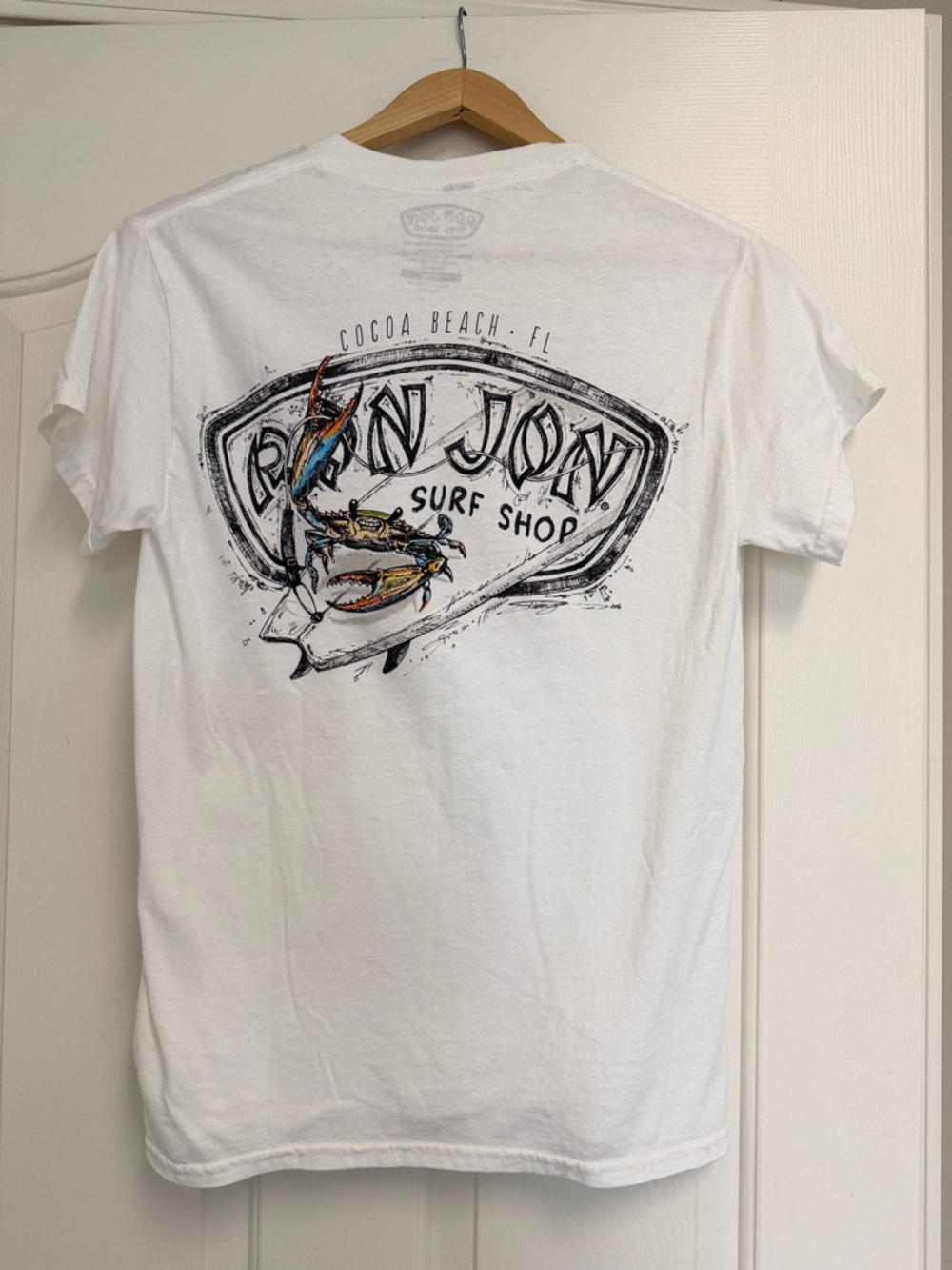 Ron Jon White Short-Sleeve Logo Tee